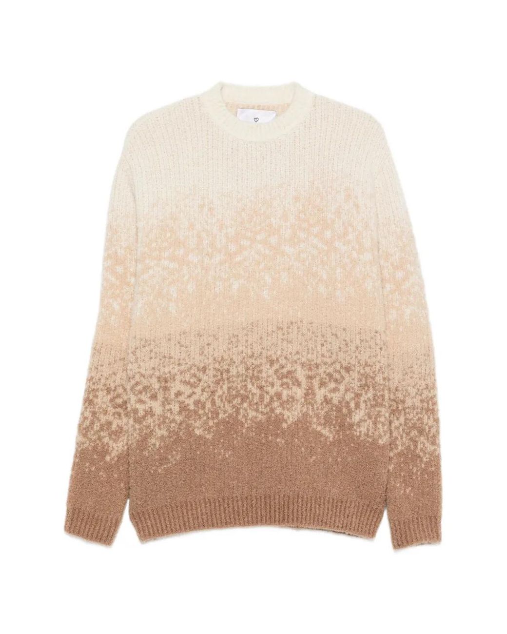 Seven Gauge Natural Gradient Bouclé-Knit Sweater for men