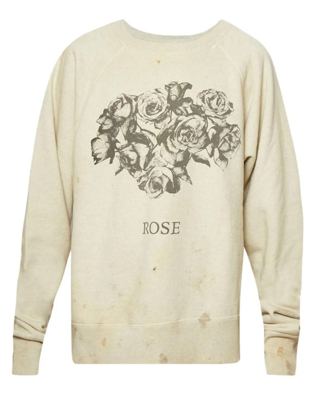SAINT Mxxxxxx Natural Rose-Print Crew-Neck Sweatshirt for men