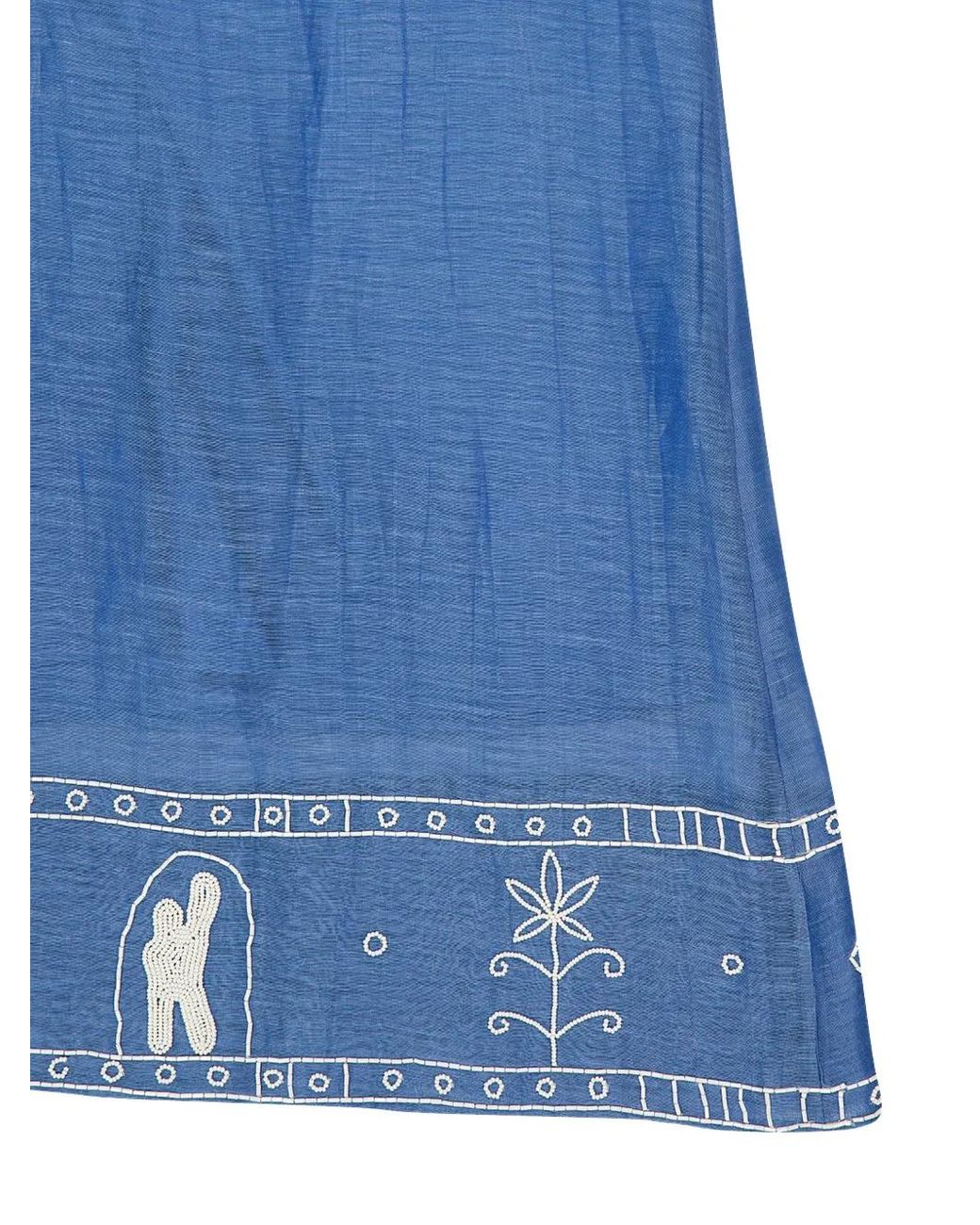 ALÉMAIS Blue Yasmeen Embellished Skirt