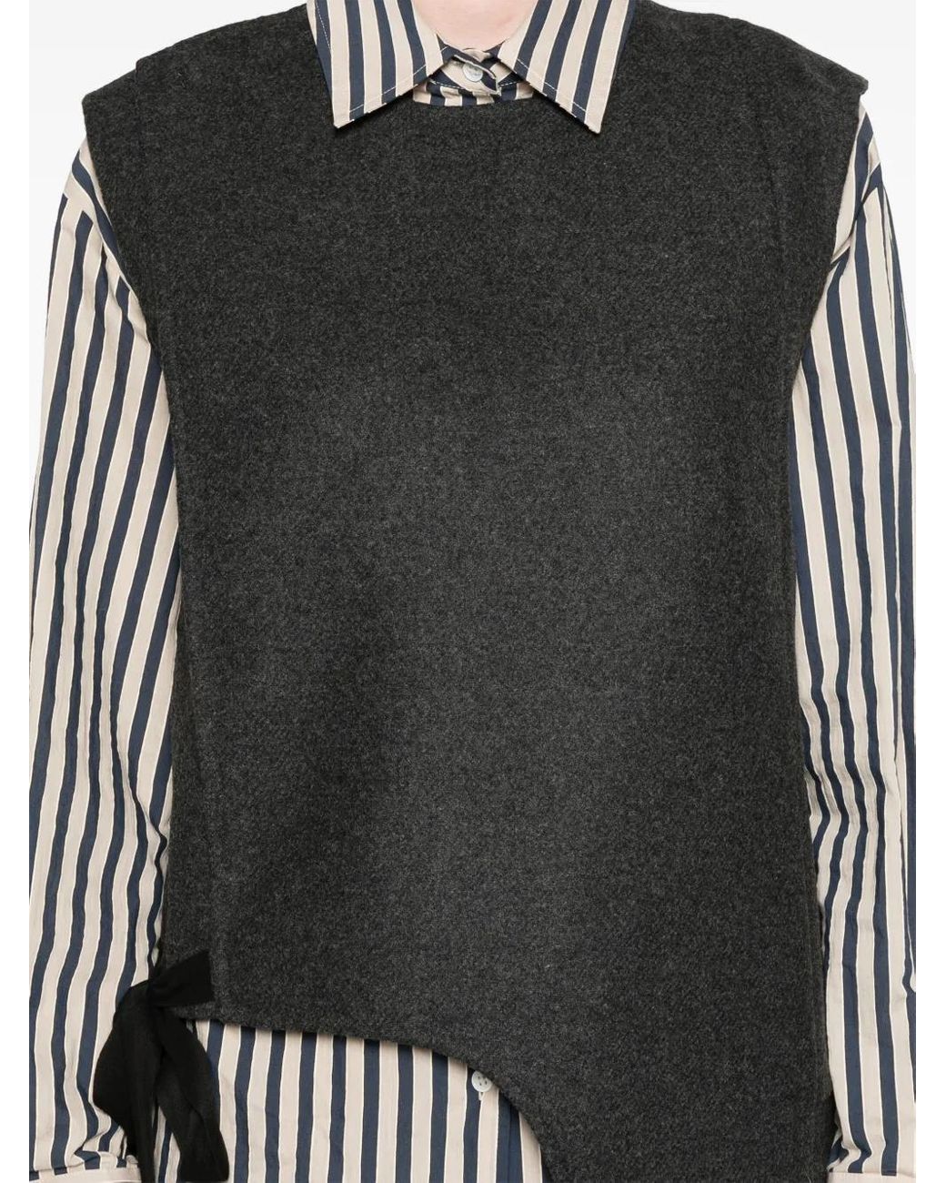 Plan C Black Felted Vest