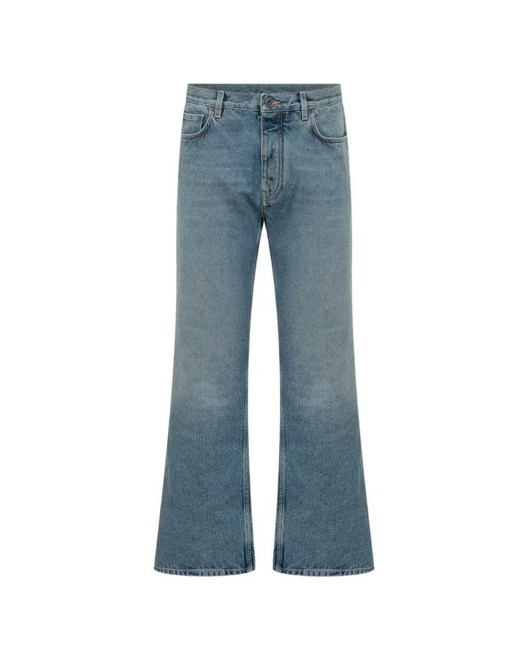 Off-White c/o Virgil Abloh Blue Off 'Half Arrow' Slim Relax Jeans for men