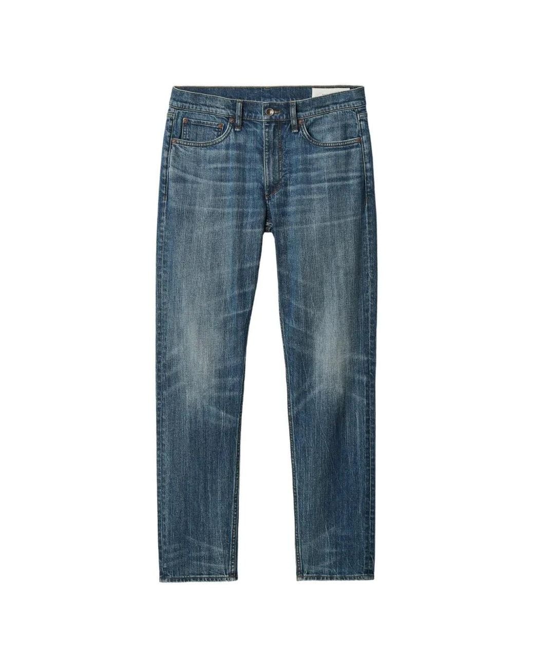 Rag & Bone Blue Fit 2 Faded Whiskered Jeans for men