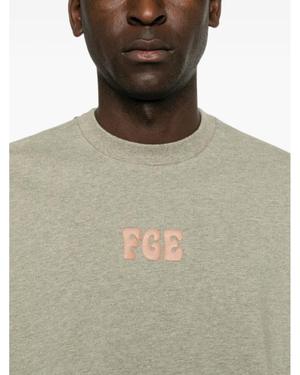 Fear Of God Natural Logo-Print Round-Neck T-Shirt for men