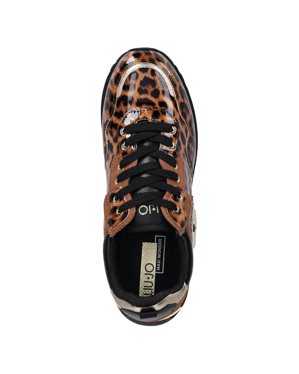 Liu Jo Brown Leopard-Print Sneakers