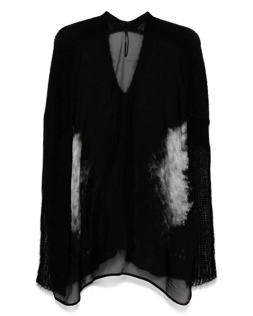 Masnada Black Scollo V-Neck Jumper