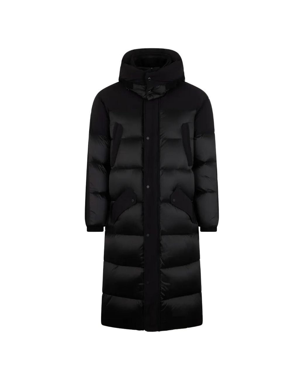 Moorer Black Longsleeve Hooded Jacket for men