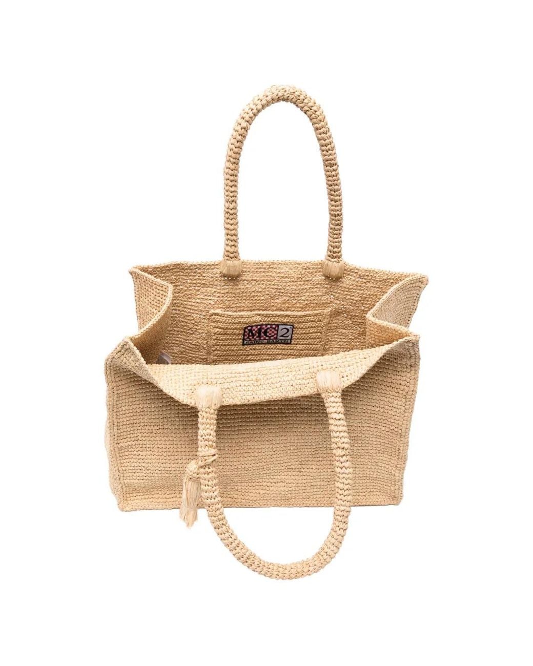 Mc2 Saint Barth Natural Vanity Logo-Embroidered Tote-Bag