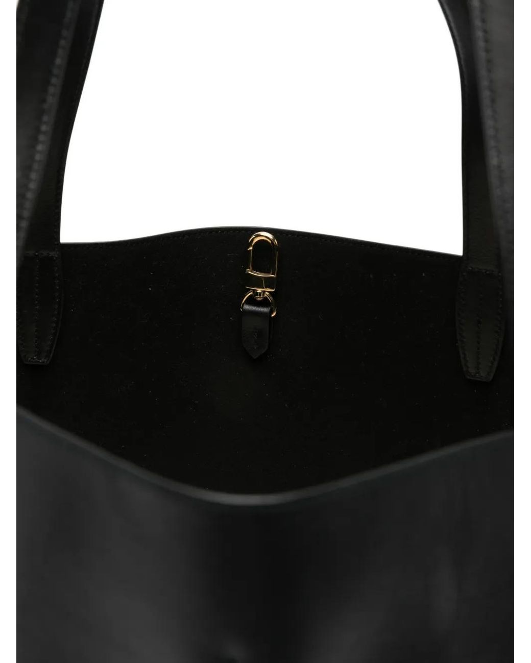 Totême Black Roam Leather Tote Bag