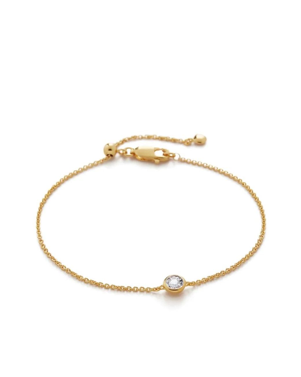 Monica Vinader Metallic Diamond Solitaire Bracelet