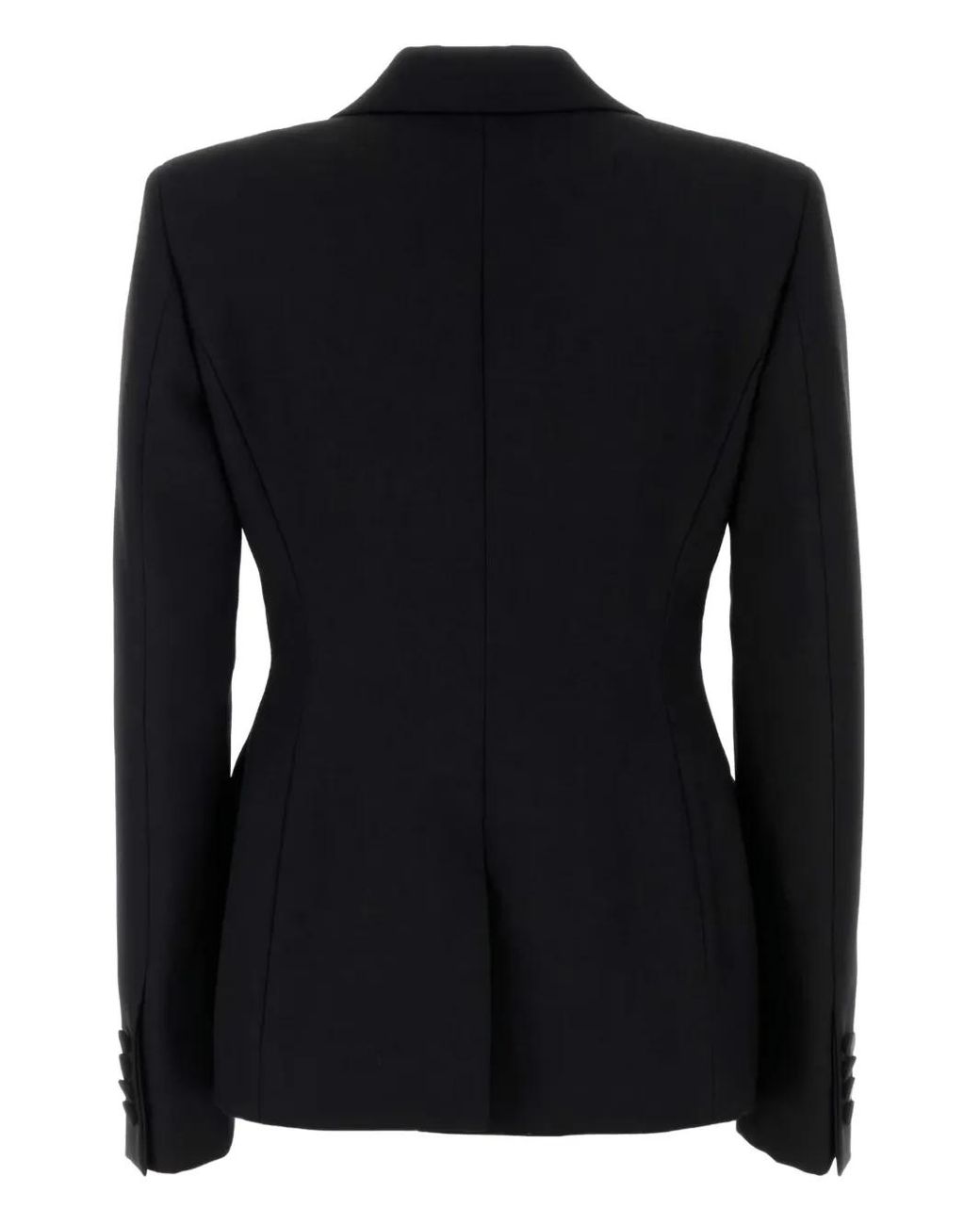 Moschino Black Double-Breasted Wool Blazer