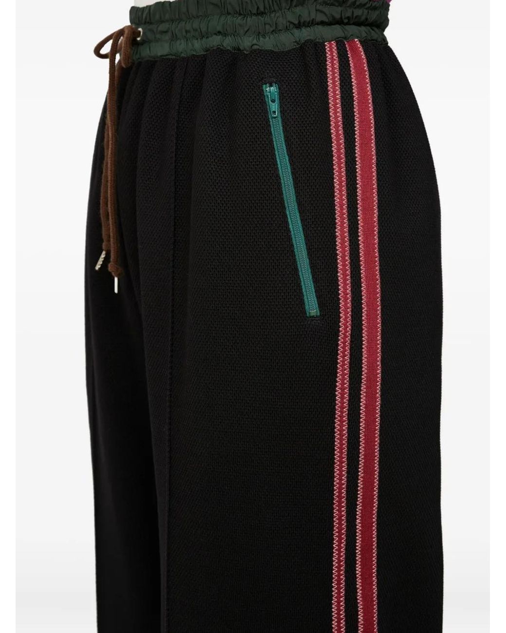 Pantalones Con Raya Lateral Y Cordones Kolor de color Black