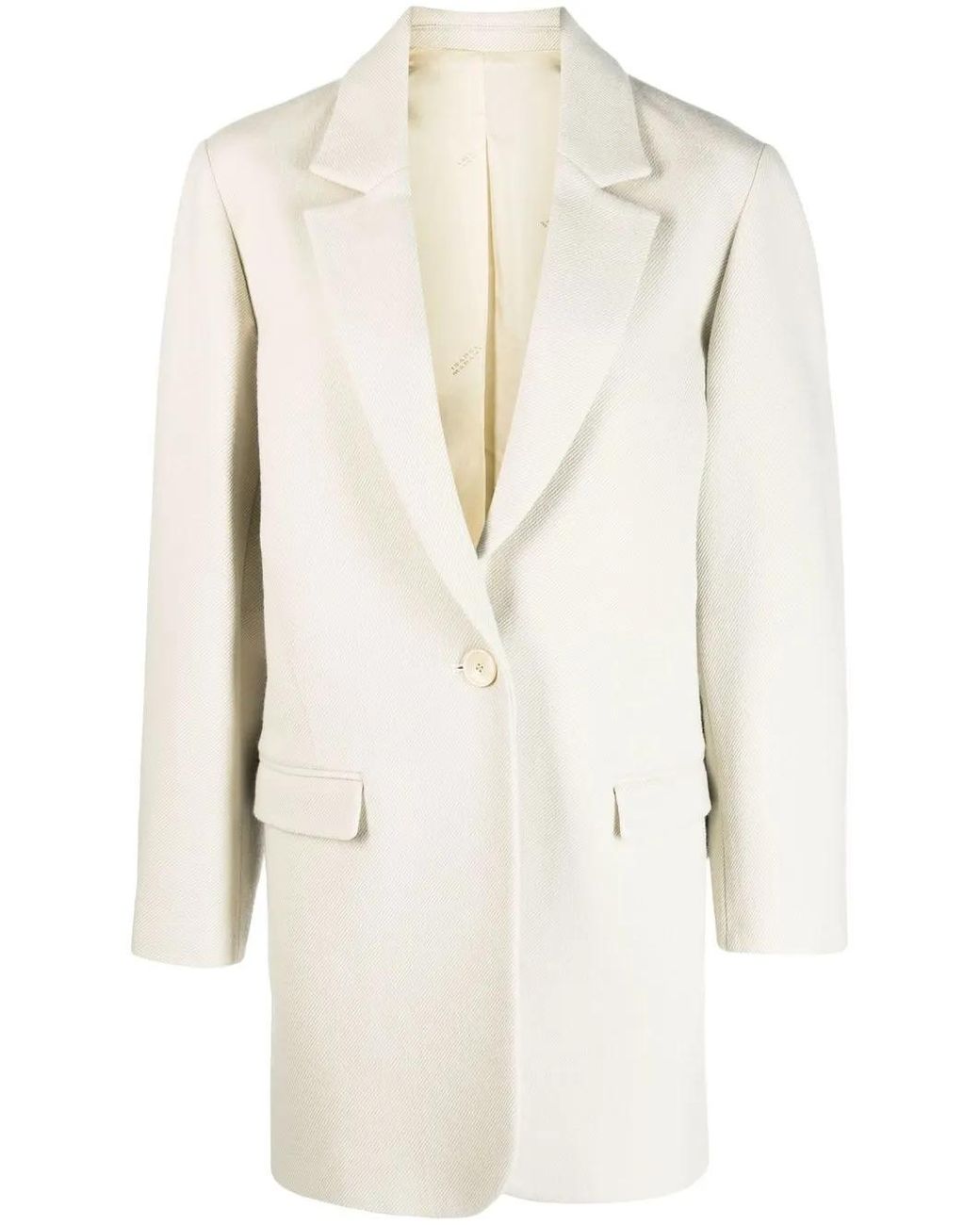 Isabel Marant White Jilinka Single-Breasted Coat