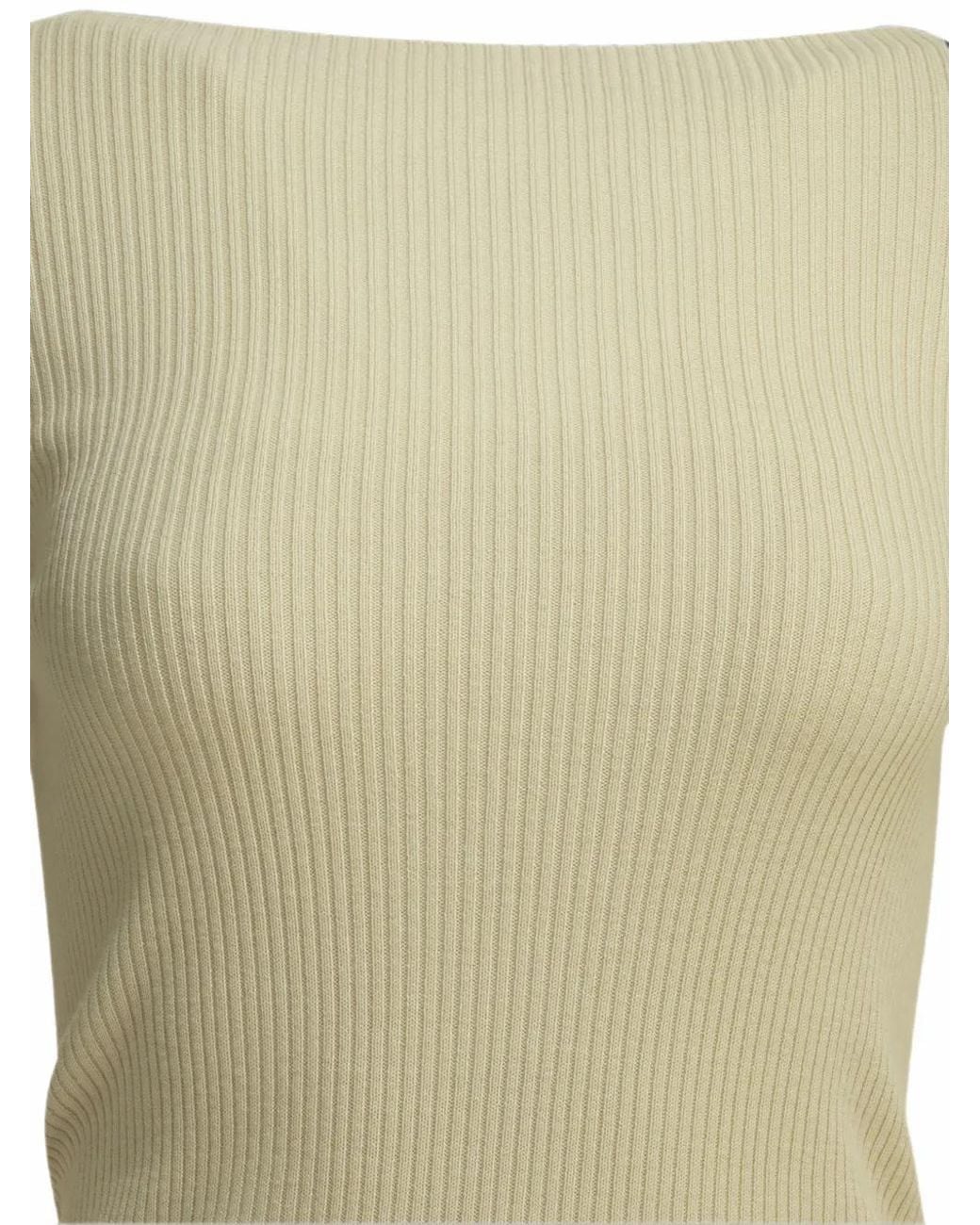 Rick Owens Green Al Open-Back Sweater