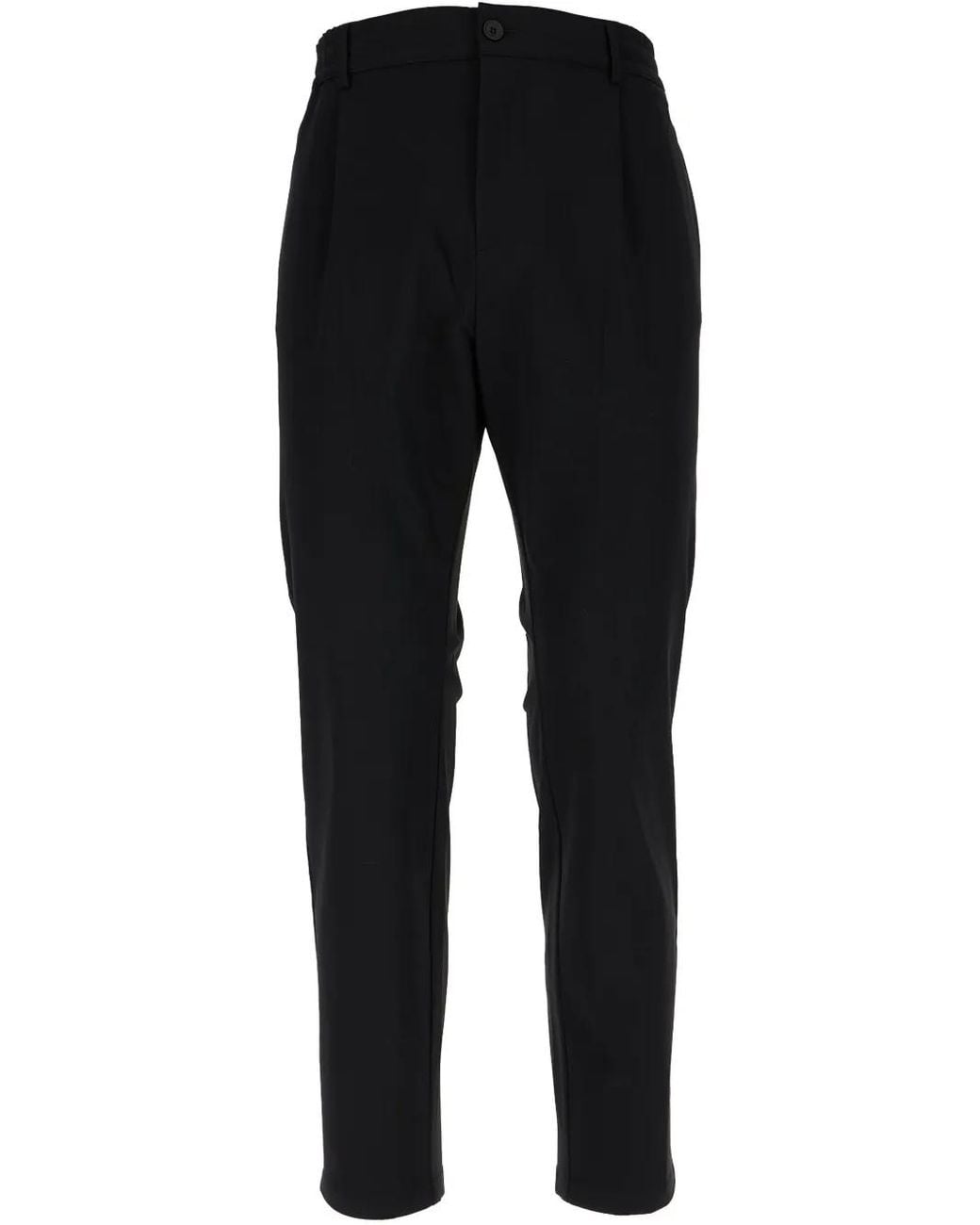 Cruna Black Pleated Trousers for men