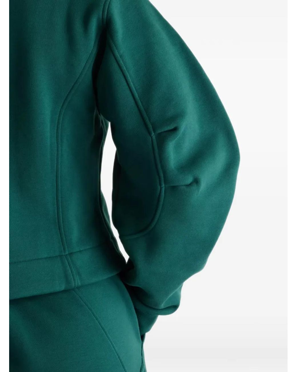 New Balance Green Zip-Up Hoodie Fabric Fitted Jackets