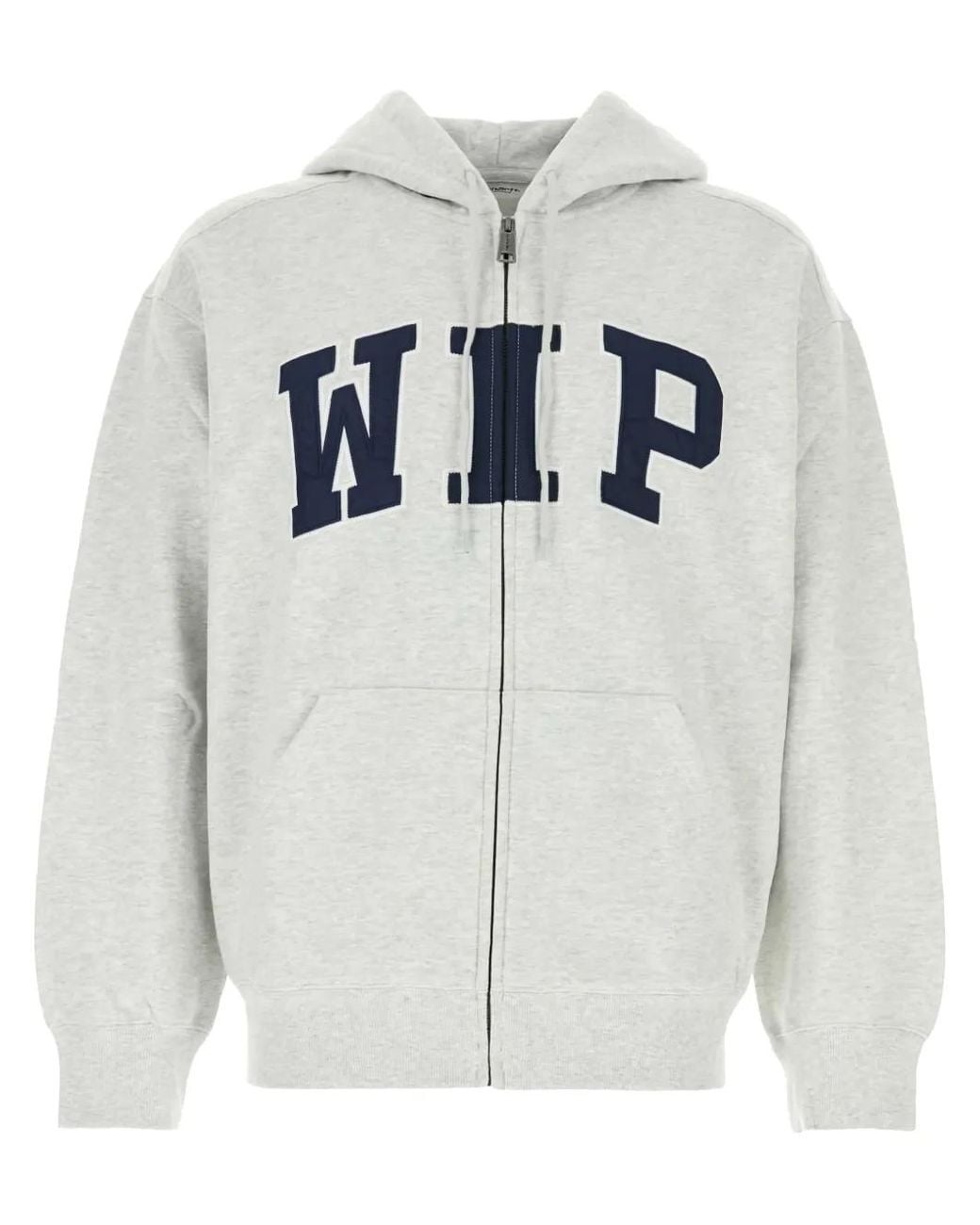 Carhartt Gray Hooded Wip Sweat Jacket
