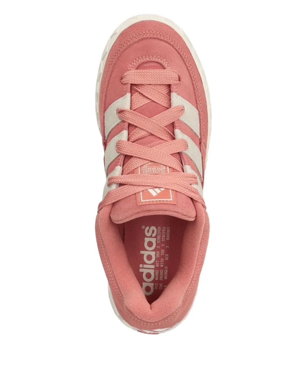 Adidas Pink Adimatic Suede Three-Stripe Sneakers for men
