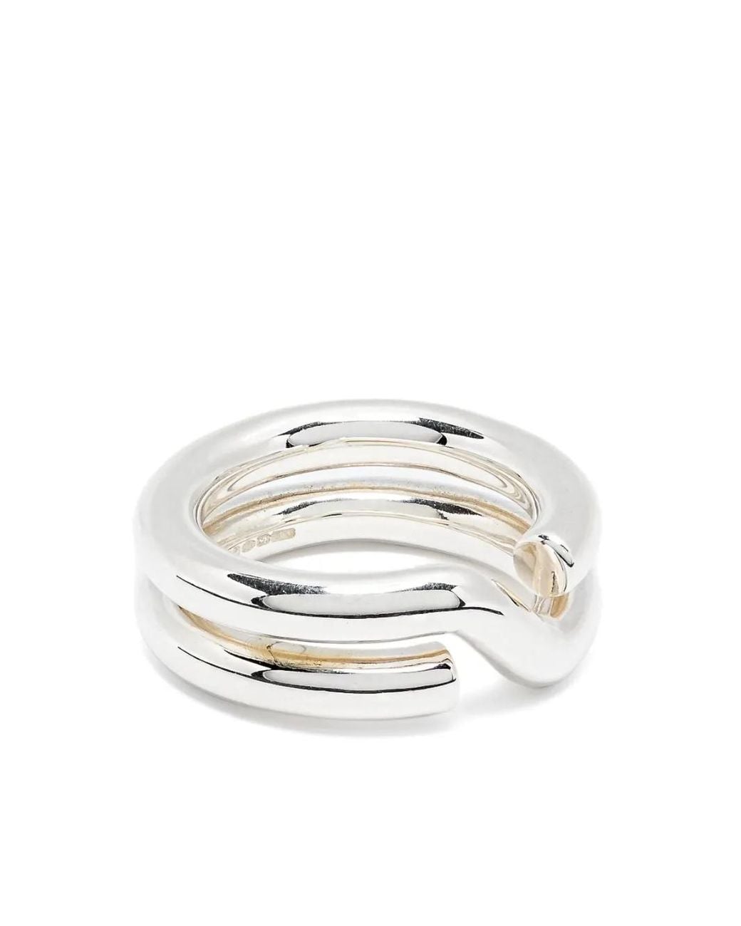 OUIE White Sterling Keyring Ring for men
