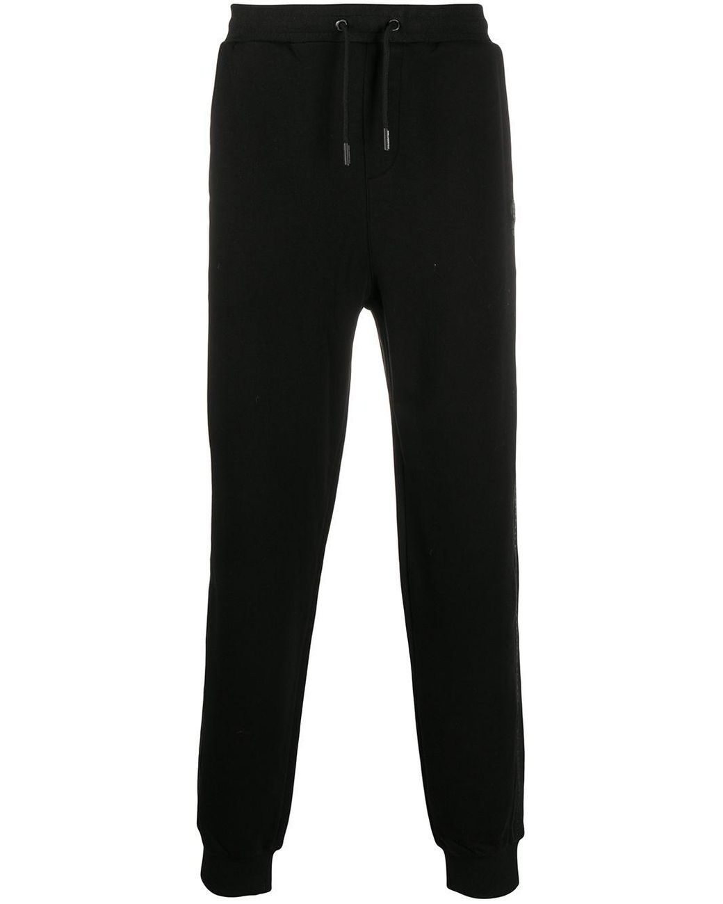 Karl Lagerfeld Cotton Black Track Pants for Men - Lyst