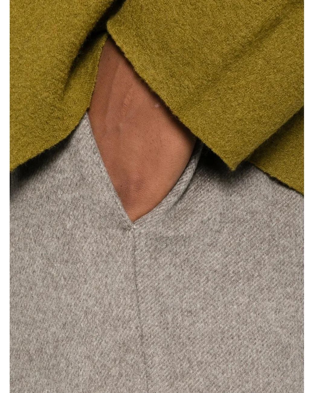 Cellar Door Gray Elasticated-Waistband Cashmere Trousers for men