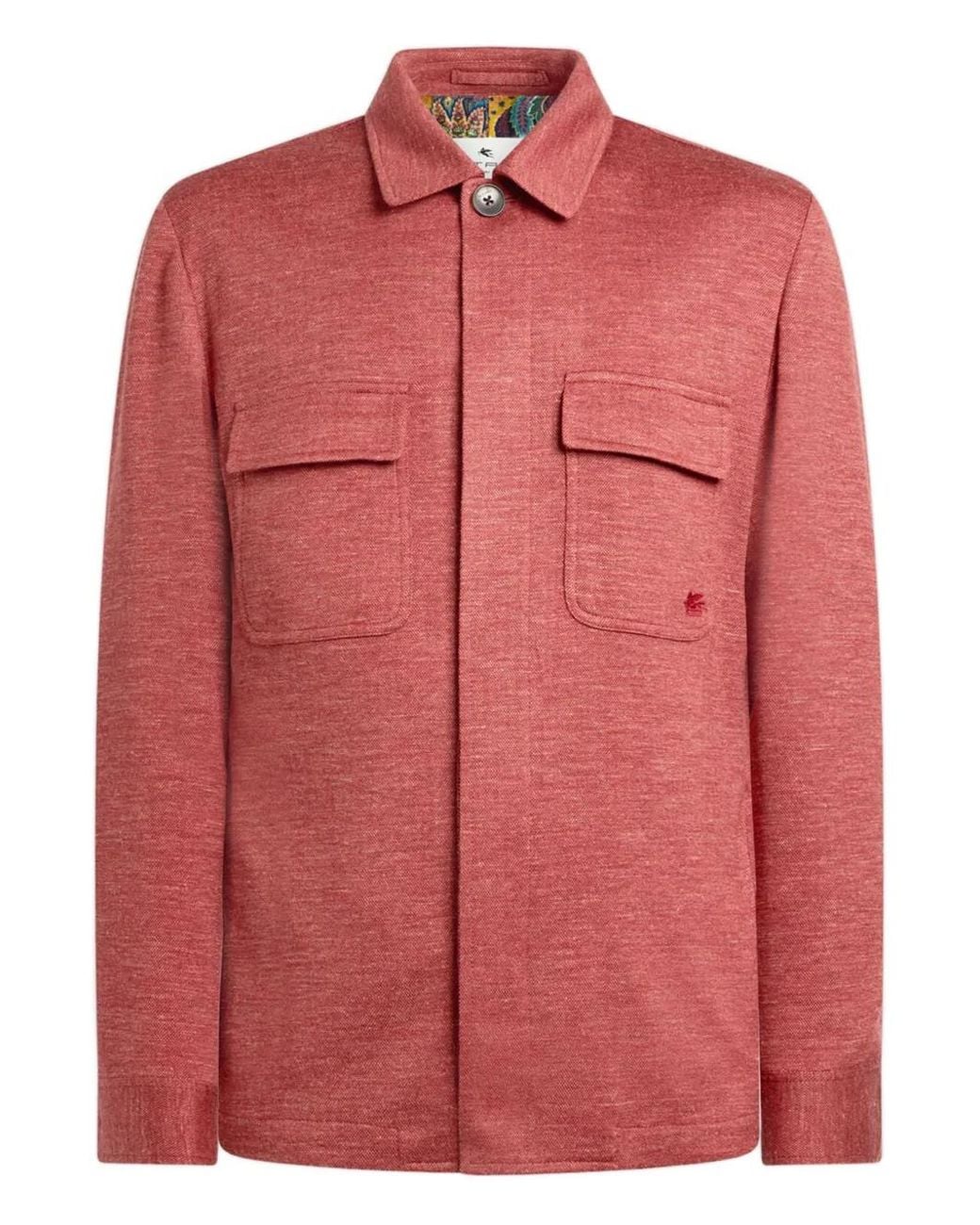 Etro Pink Long-Sleeves Jacket for men