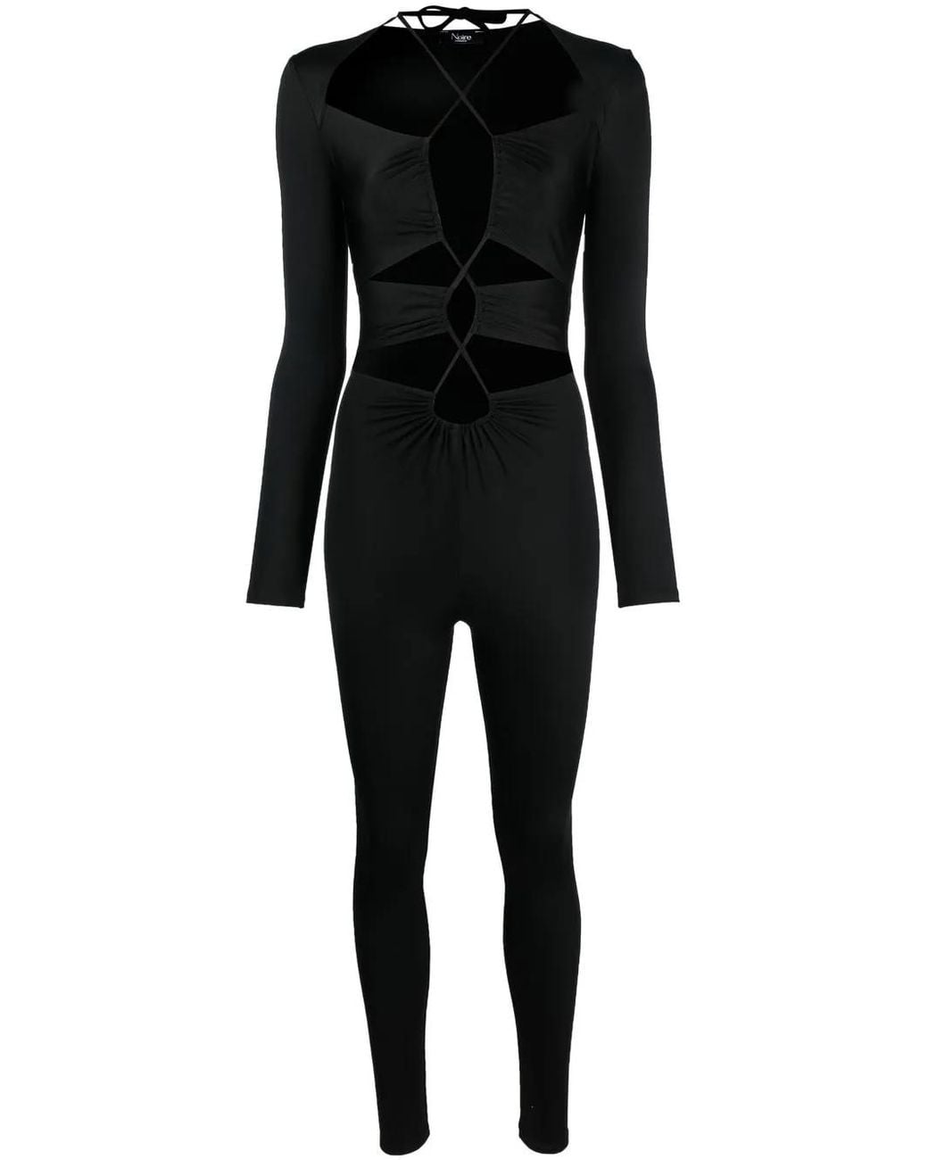 Noire Swimwear Black Cut-Out Detailing Jumpsuit