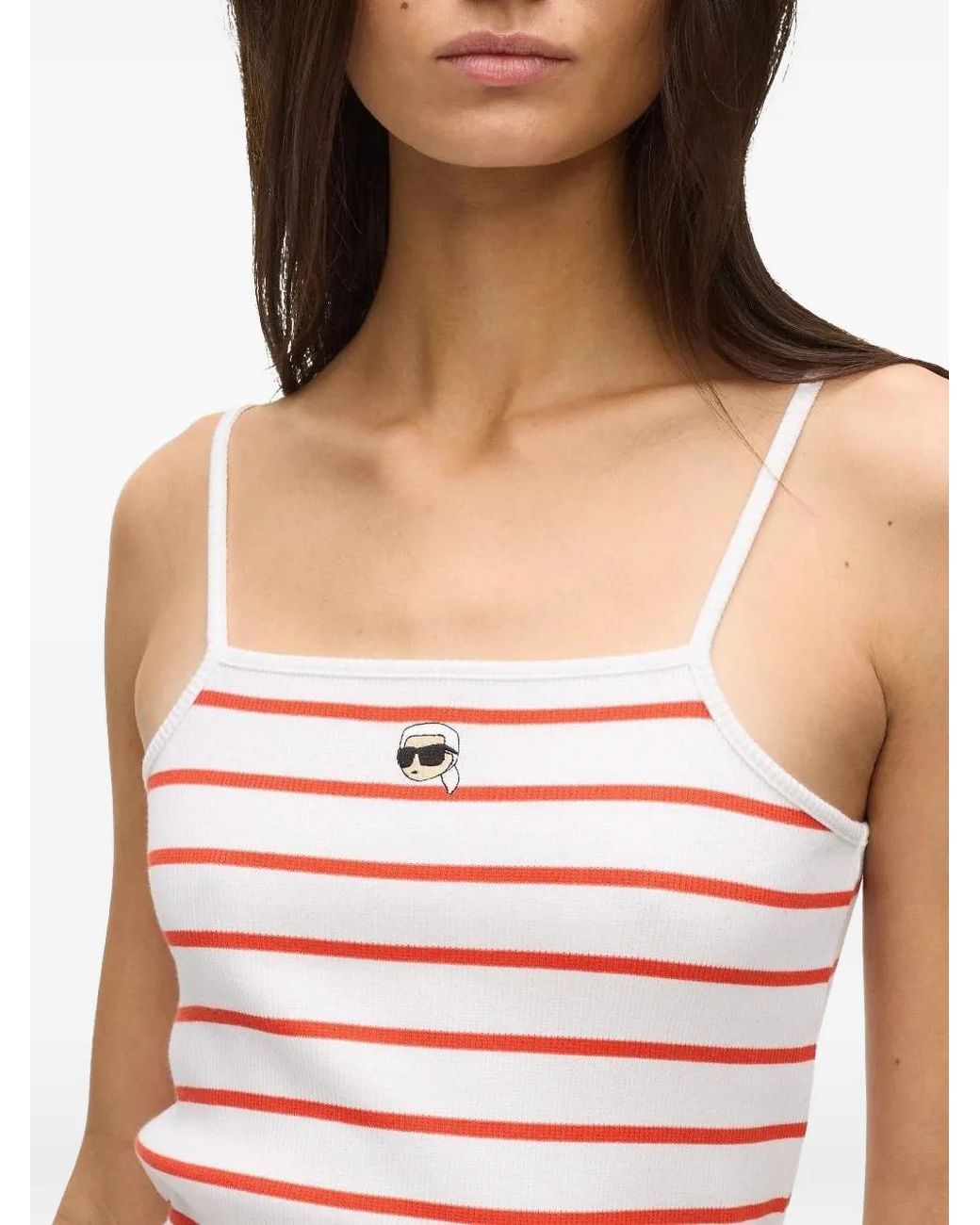 Karl Lagerfeld Pink Ikon Striped Jersey Dress