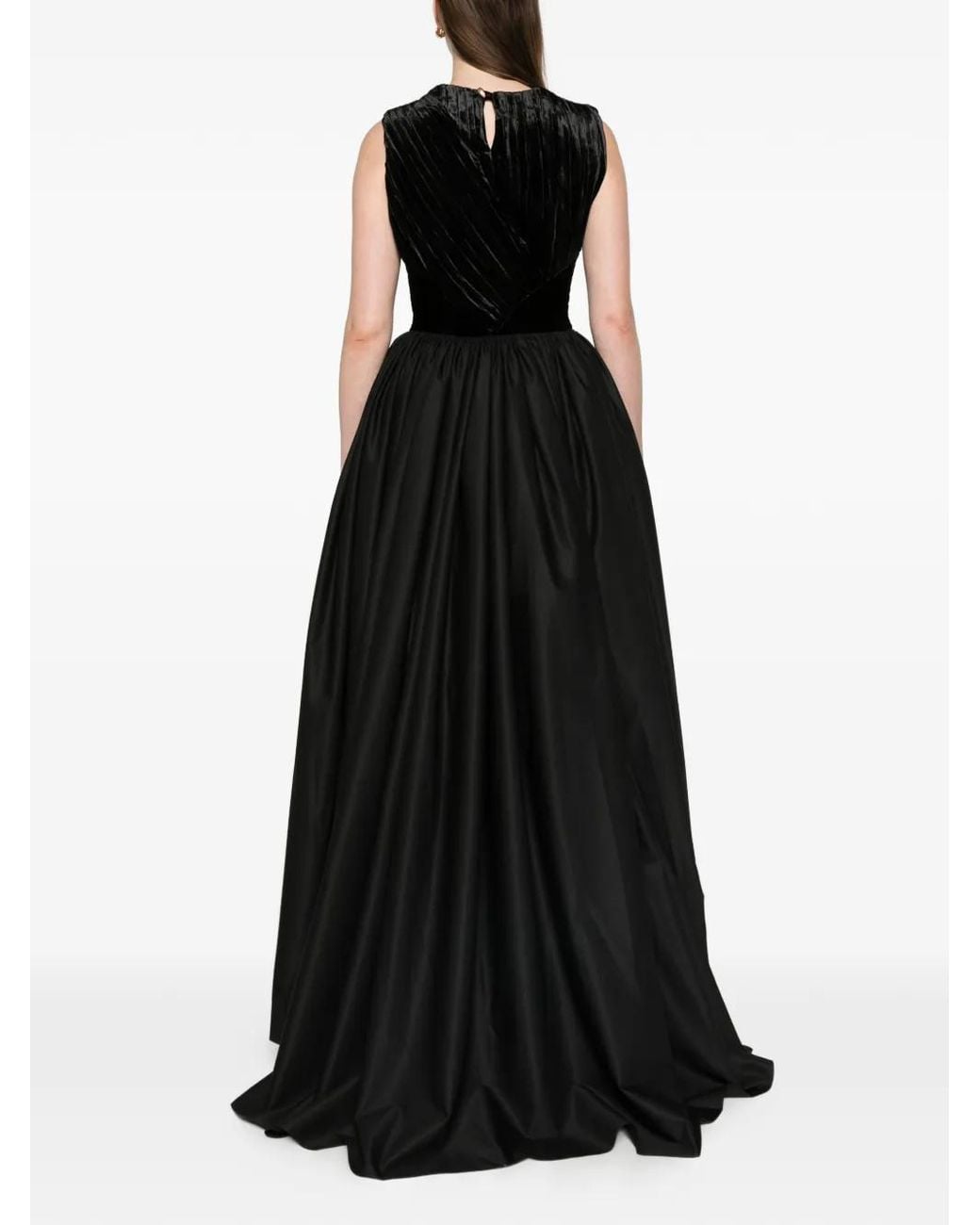 Abadia Black Robe Moulnte À Design Plissé