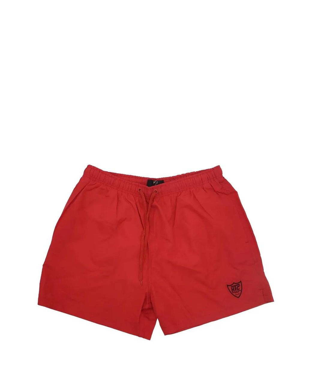 HTC Red Logo-Patch Drawstring Swim Shorts for men