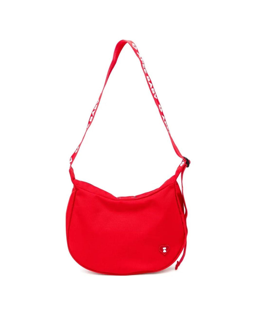 AAPE BY A BATHING AP Red Logo-Patch Shoulder Bag