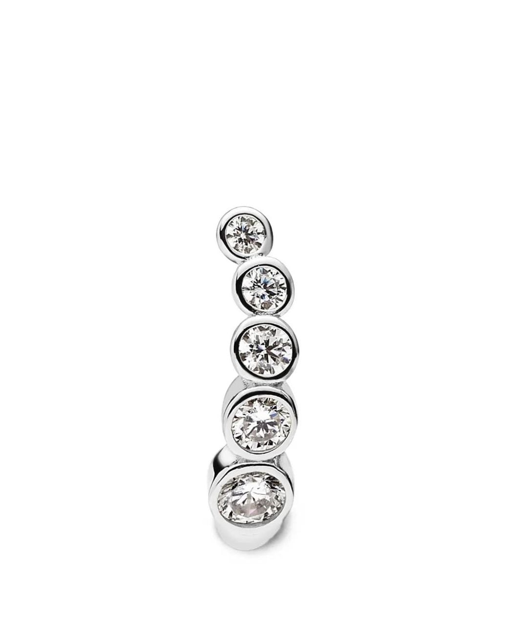 Maria Black White Arc Bold Crystal-Embellished Earring