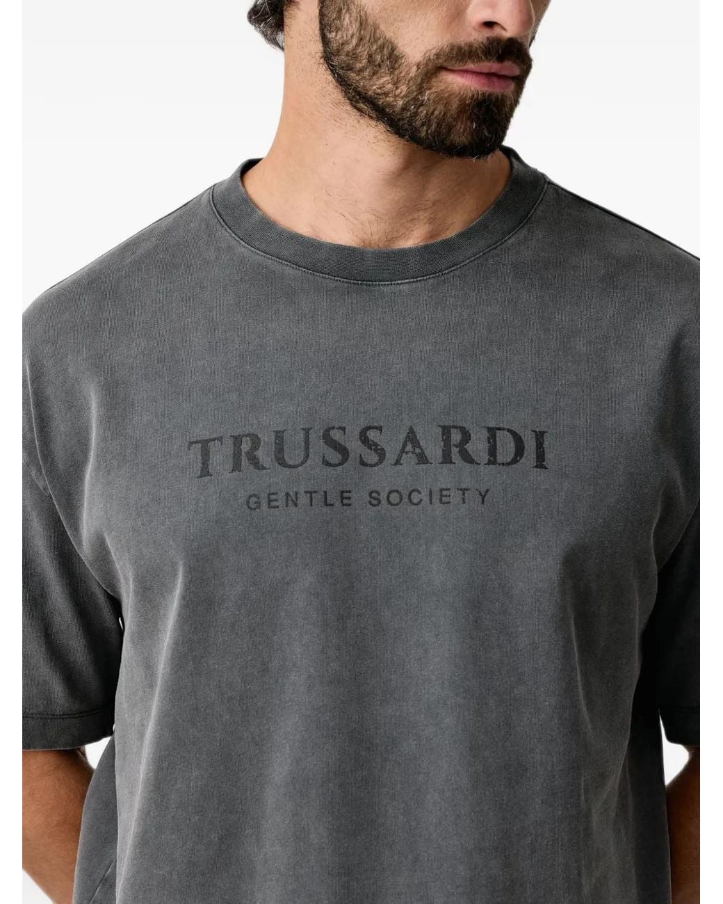 Trussardi Gray Gentle Society T-Shirt for men