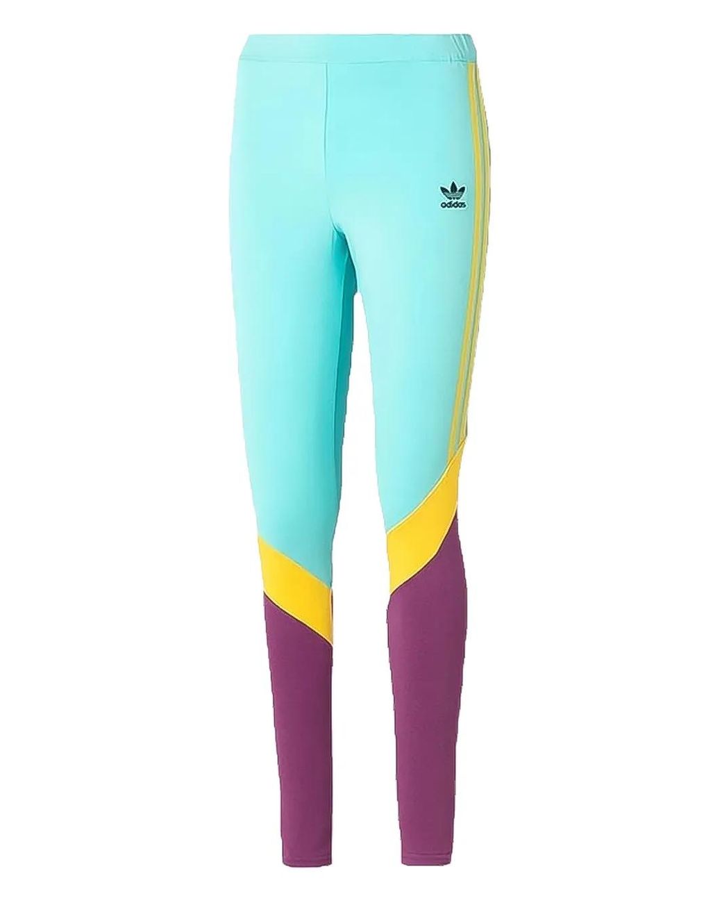 Adidas Blue Colourblock Leggings