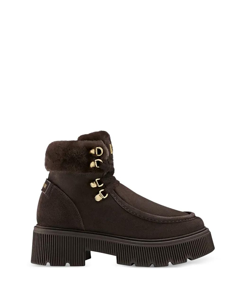 Bogner Black Bottines Turin À Plateforme Et Bordure En Laine
