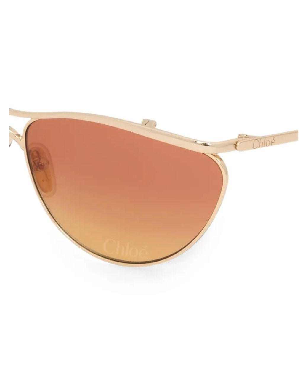 Chloé Metallic Uma Cat-Eye Frame Sunglasses