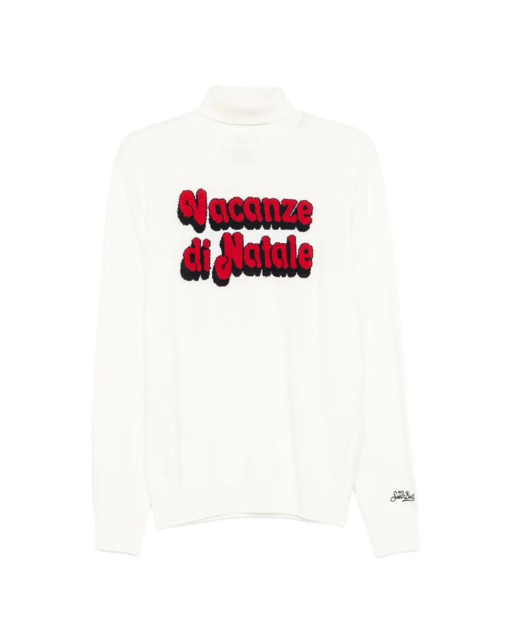 Mc2 Saint Barth White Turtleneck Sweater for men