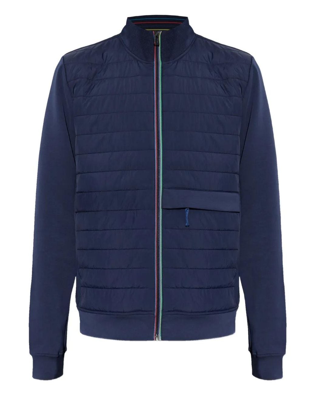 Paul Smith Blue Quilted Panel Jacket for men