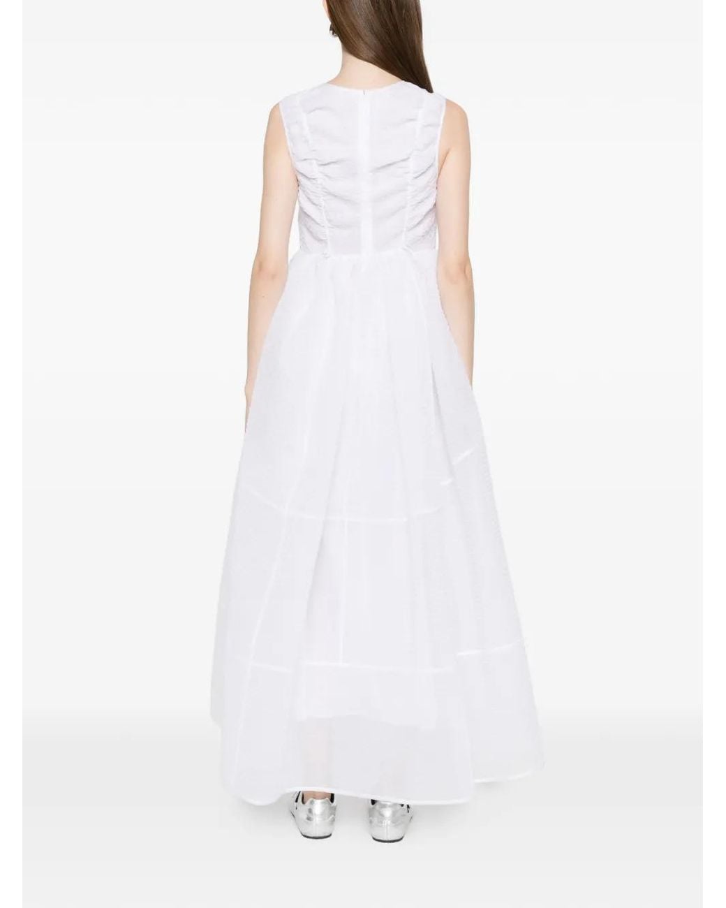 CECILIE BAHNSEN White Pocket Plumeria Petit Dress