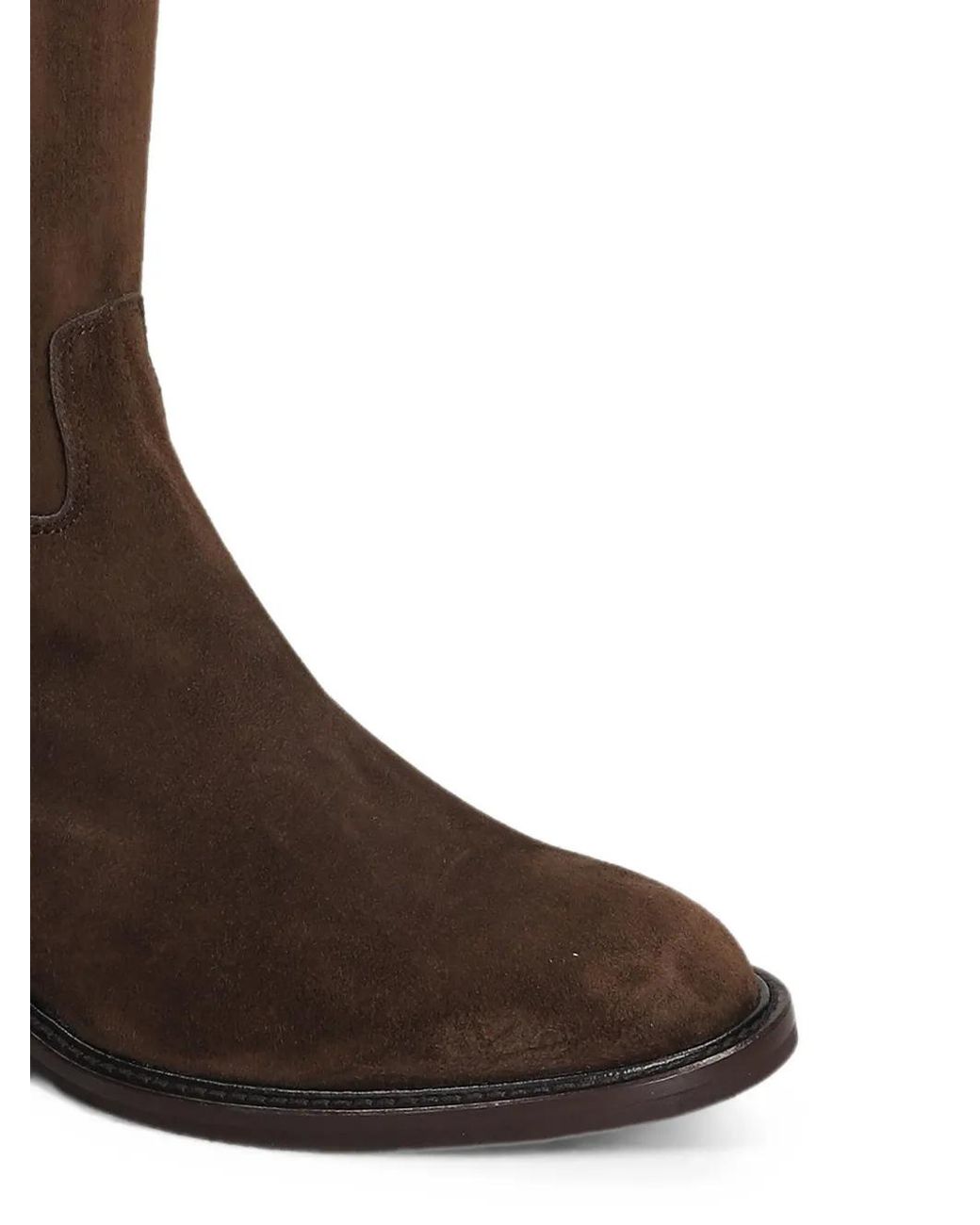 Julie Dee Brown Rear-Zip Knee-High Boots
