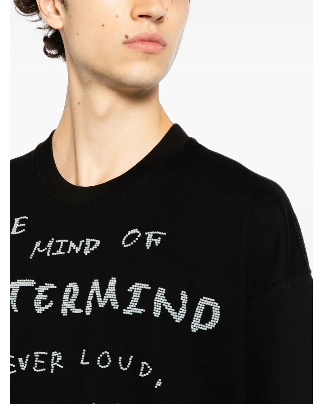 MASTERMIND WORLD Black T-Shirt À Slogan Imprimé for men