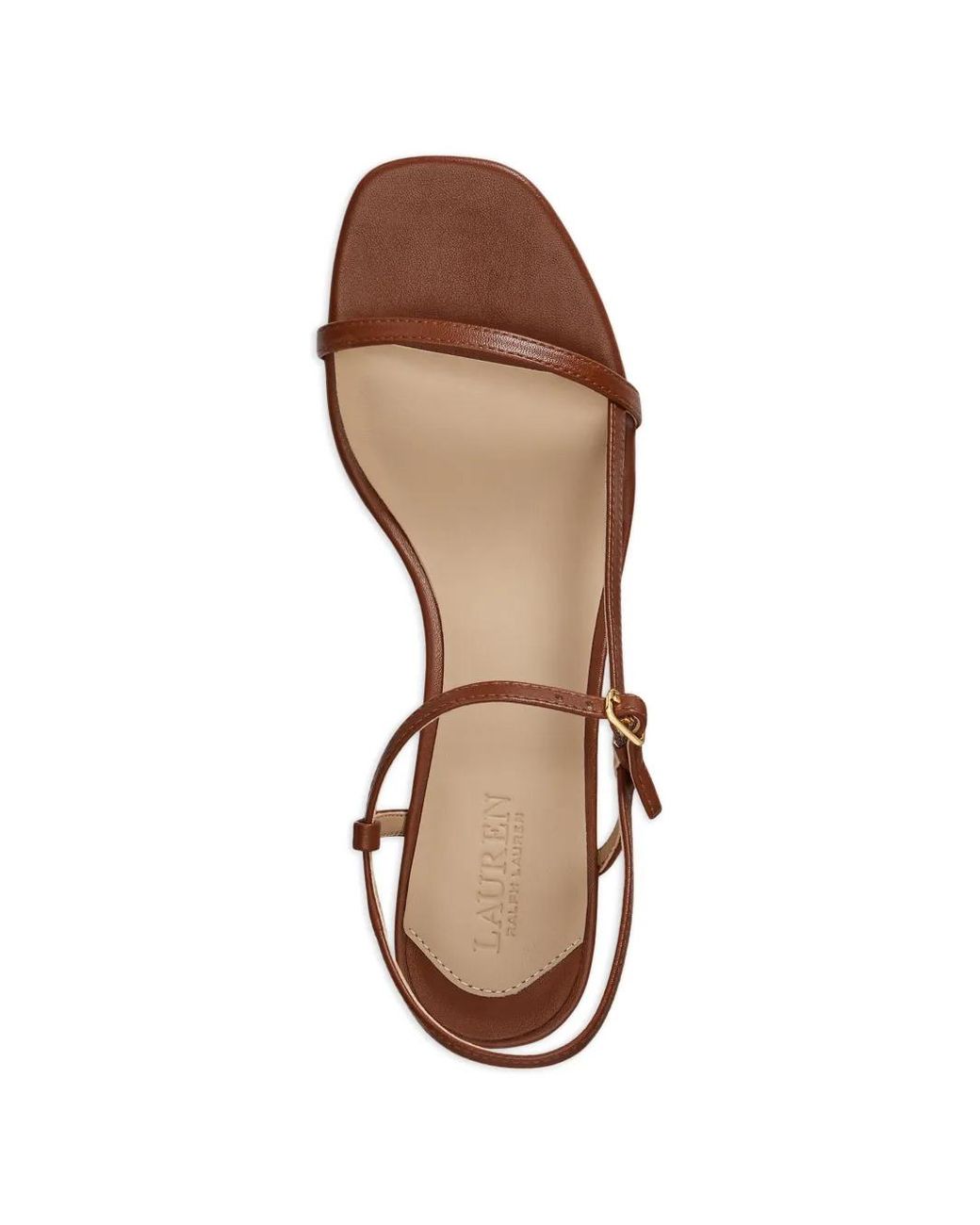 Ralph Lauren Brown Lainee Leather Sandals