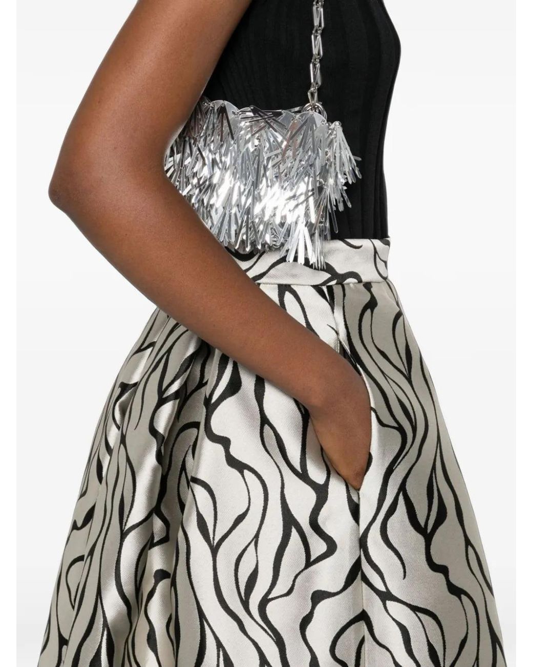 Lunatica Milano White Printed Skirt