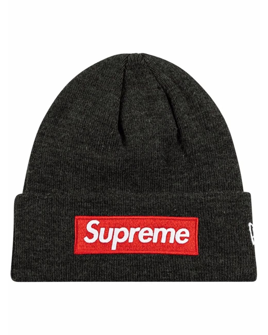Supreme Black X New Era Box Logo Knitted Beanie