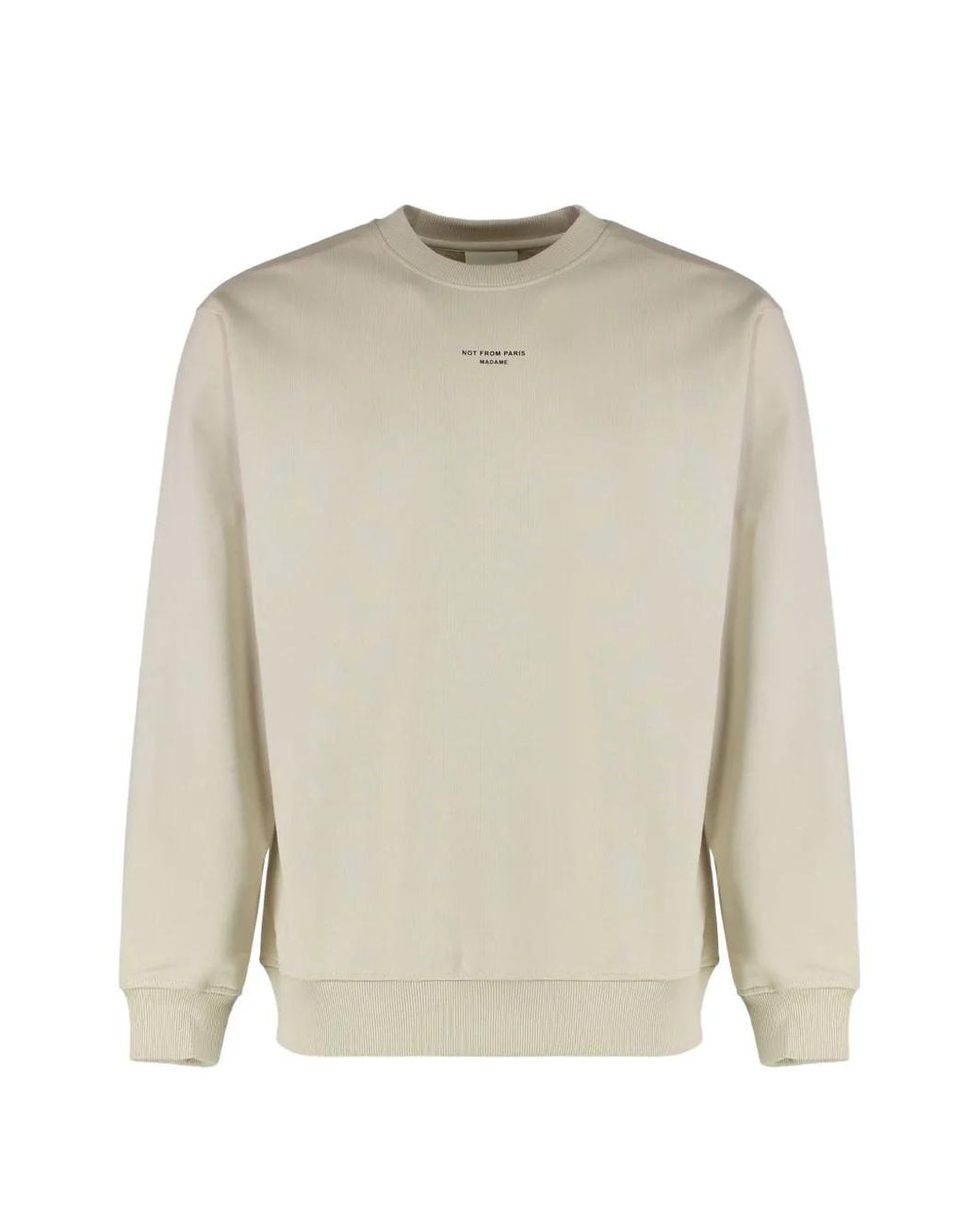 Drole de Monsieur White Slogan Classic Cotton Sweatshirt for men