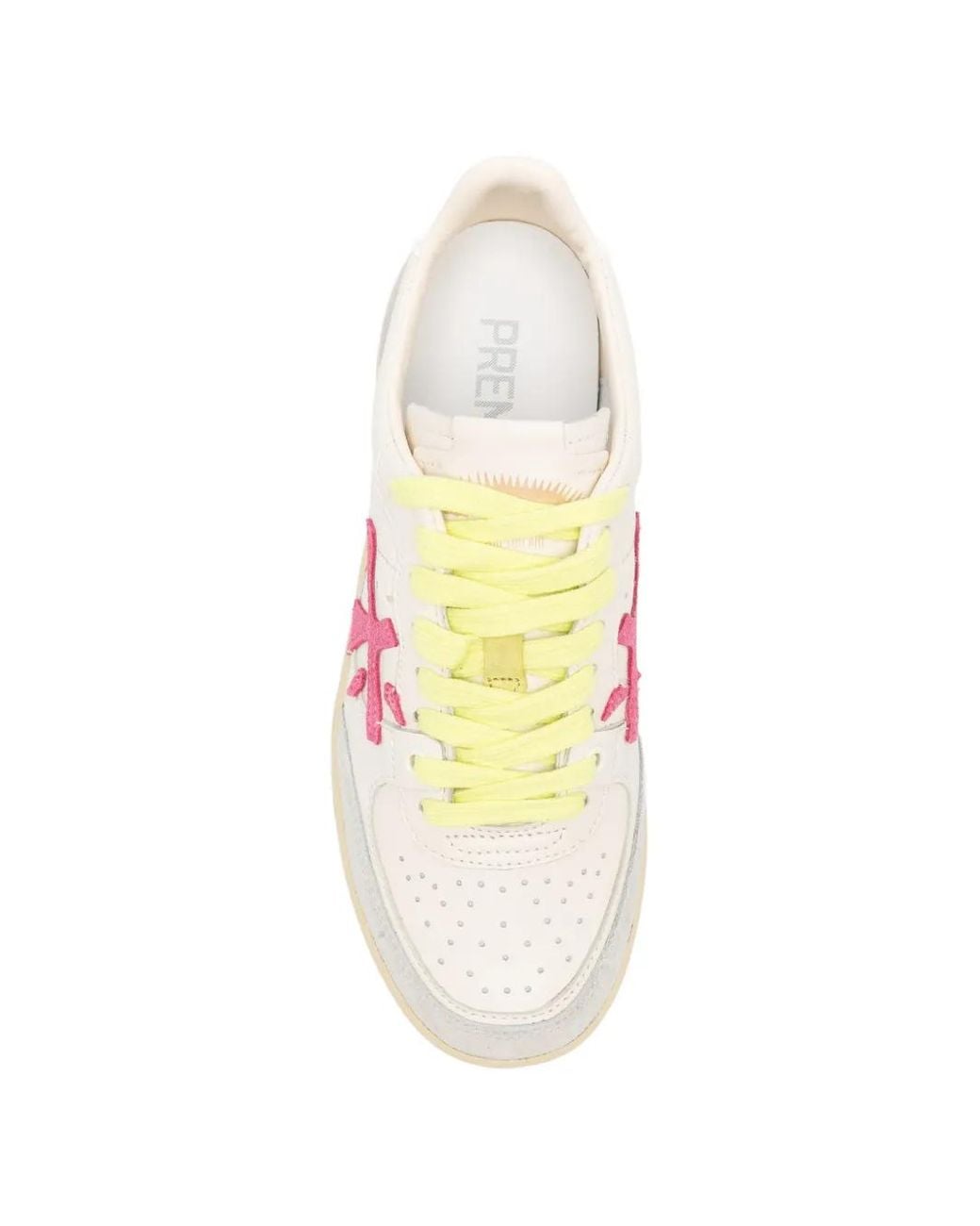 Premiata White Appliqué Bsktclad Sneakers