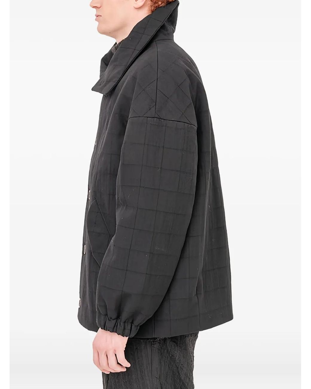 Forme D'expression Black Padded Bomber Jacket for men