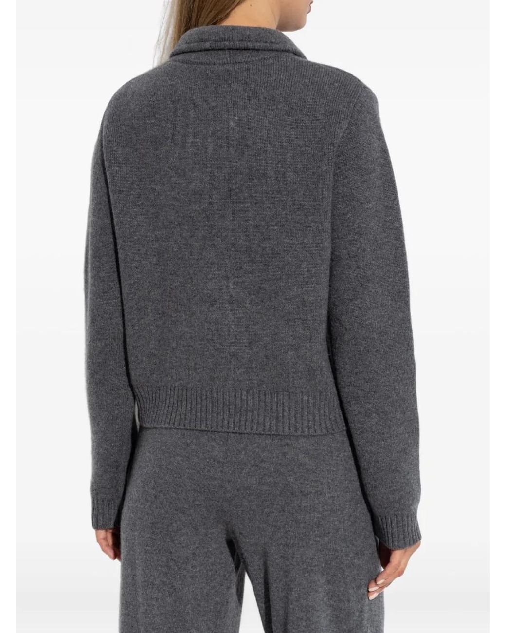Lisa Yang Black Buttoned Ribbed Cardigan