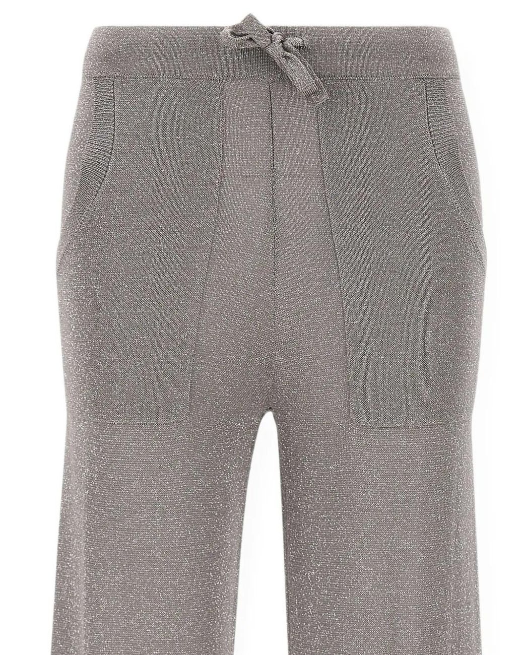 Kangra Gray Drawstring-Waist Knitted Track Pants
