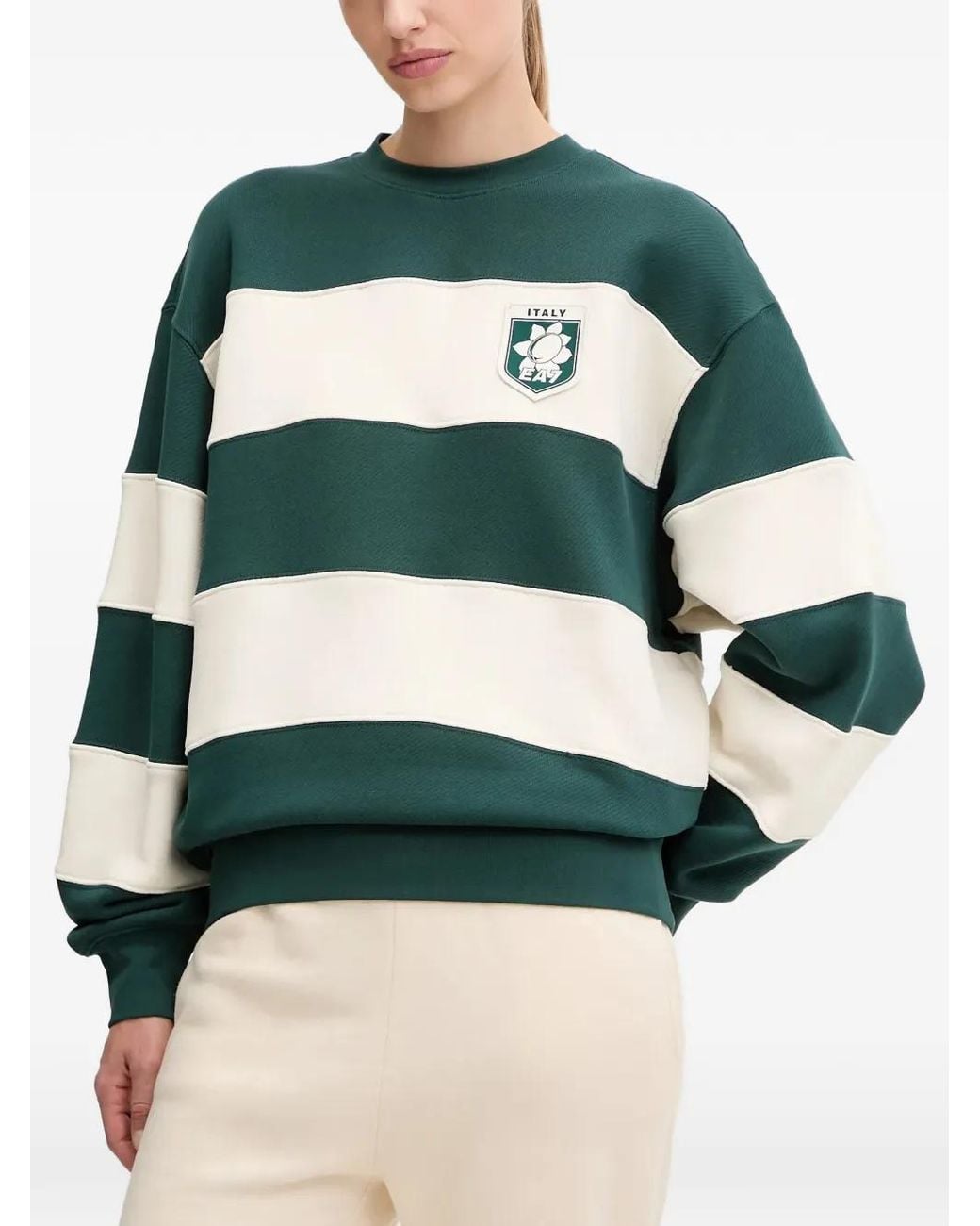 Sudadera A Rayas EA7 de color Green