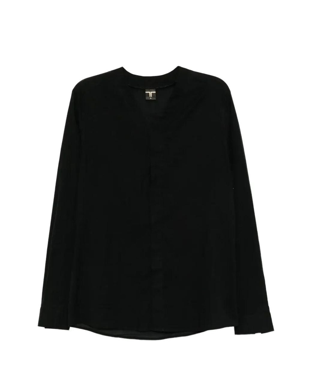 Tessitura Body Couture Black V-Neck Shirt for men